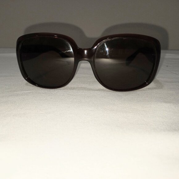 COLE HAAN DARK BROWN SQUARE SUNGLASSES DESIGNER POLARIZED